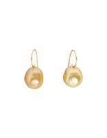 Golden Pearl Earrings with 18k Gold Earwires