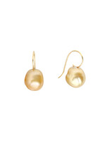 Golden Pearl Earrings with 18k Gold Earwires