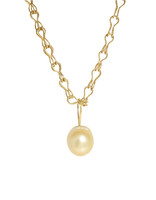 Laura Lienhard Golden Pearl Pendant in 18k Yellow Gold