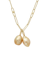 Golden Pearl Pendant in 18k Gold