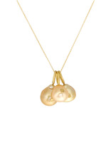 Golden Pearl Pendant in 18k Gold with Small Stamp