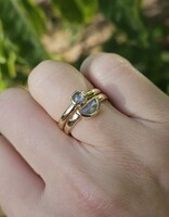 Solomon's Eye Salt & Pepper Rosecut Diamond Ring in 14k Gold