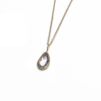 Olivia Shih White Sapphire Rosecut Pendant in 22k and 14k Gold