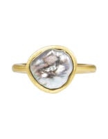 Large Keshi Pearl Ring in 18k Yellow Gold