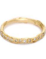 Mixed Diamond Eternity Band in 14k Yellow Gold