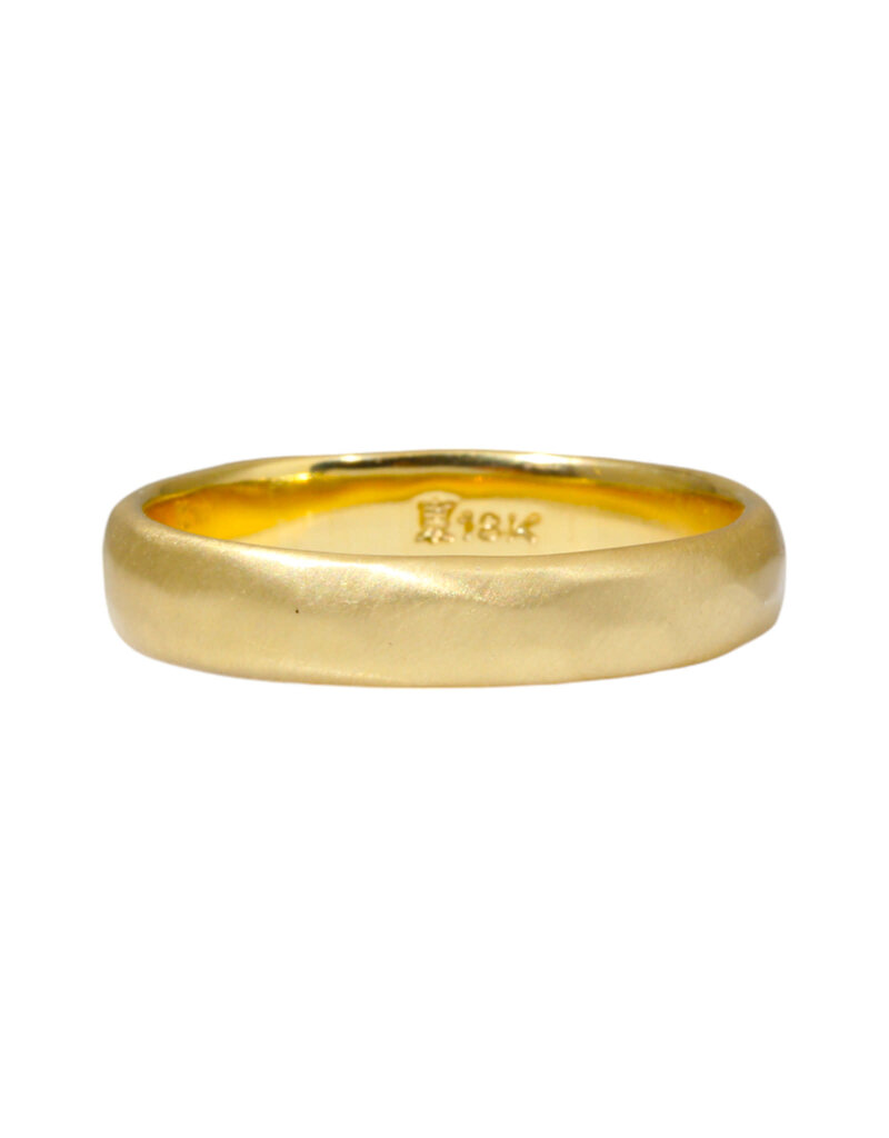 Delicate 5mm Modeled Band in 18k Yellow Gold