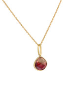 Rosecut Pink Organic Shape Tourmaline Pendant in 18k Gold