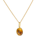 Organic Shape Citrine Pendant in 18k Gold