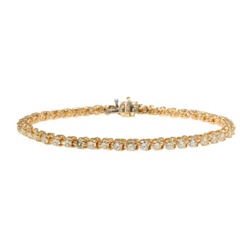 Estate Estate Line Diamond Bracelet in 14k Yellow Gold