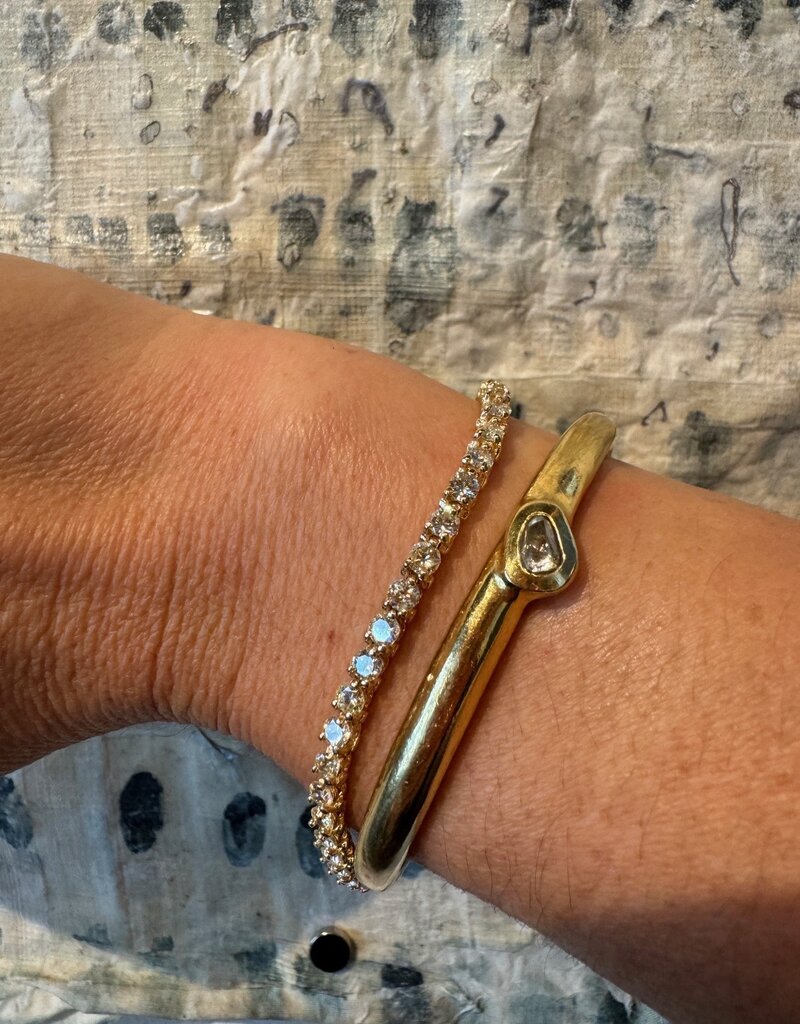 Estate Estate Line Diamond Bracelet in 14k Yellow Gold