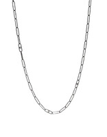 Handmade Links Chain in Oxidized Silver with 4 Cognac Diamonds
