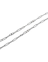 Handmade Links Chain in Oxidized Silver with 4 Cognac Diamonds