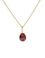 Organic Shaped Red Garnet Pendant in 18k Gold