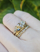 Mixed Diamond Eternity Band in 14k Yellow Gold