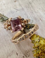 Mixed Diamond Eternity Band in 14k Yellow Gold