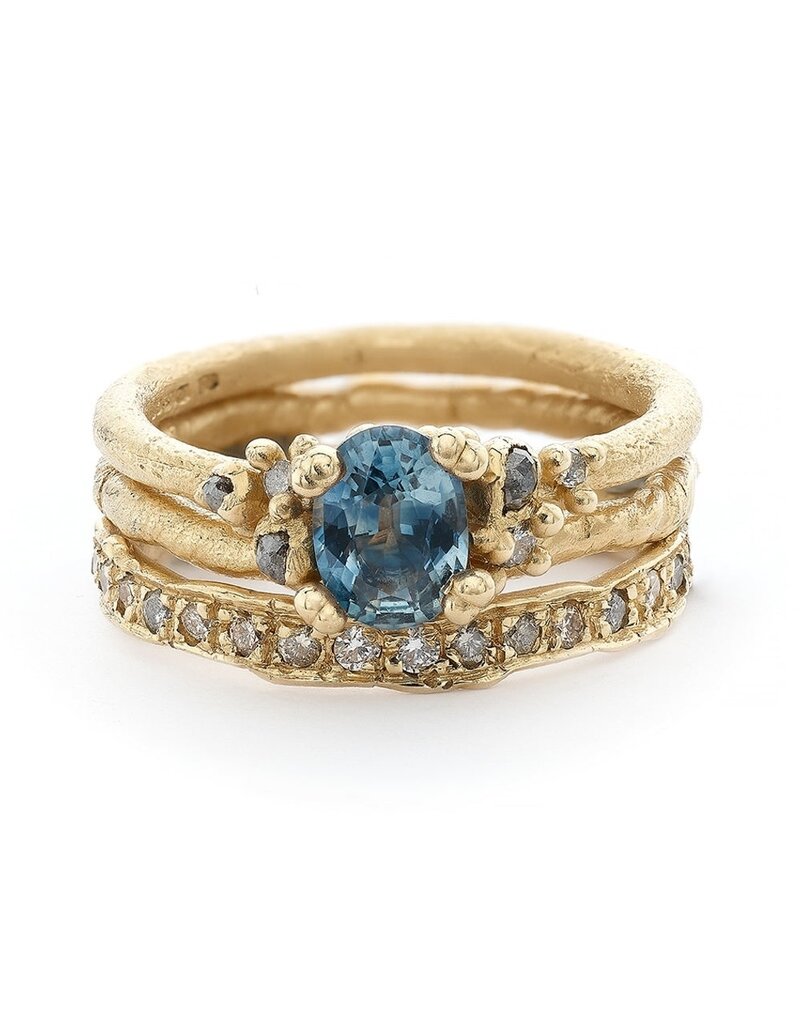Mixed Diamond Eternity Band in 14k Yellow Gold