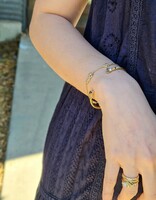 Mixed Diamond Encrusted Cuff in 14k Gold