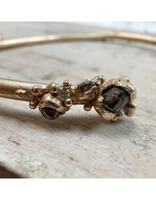 Mixed Diamond Encrusted Cuff in 14k Gold