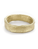 5mm Textured Band in 14k Yellow Gold