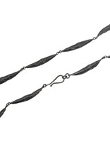 Organic Pod Necklace in Oxidized Silver