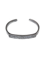 Topography Cuff Bracelet in Oxidized Silver with Black Diamond