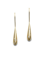 Olivia Shih Long Drop Earrings with Diamonds in 14k Gold