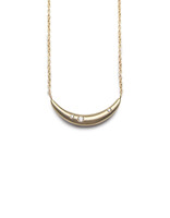Olivia Shih Small Curve Necklace with Diamonds in 14k Gold