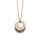 Olivia Shih Circle Pendant with Diamonds in 14k Gold