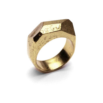 Olivia Shih Raw Ring in Brass