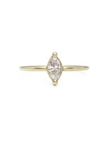 Tura Sugden Champagne Marquis Diamond Solitaire Ring in 18k Yellow Gold