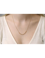 Tura Sugden Gold Link Novella Pendant Necklace in 18k Yellow Gold