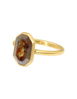 Rustic Painting Picture Cut Diamond Ring in 18k Gold