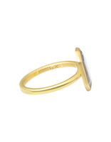 Rustic Painting Picture Cut Diamond Ring in 18k Gold