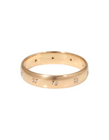 Tura Sugden 4mm Cloak Band with White Diamonds in 18k Rose Gold