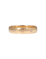 Tura Sugden 4mm Cloak Band with White Diamonds in 18k Rose Gold