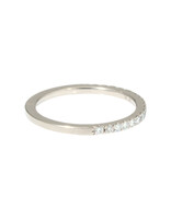 Tura Sugden Half Eternity Diamond Band in 18k Palladium White Gold