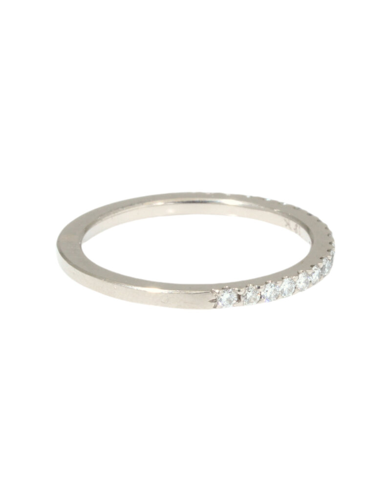 Tura Sugden Half Eternity Diamond Band in 18k Palladium White Gold