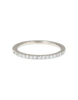 Tura Sugden Half Eternity Diamond Band in 18k Palladium White Gold