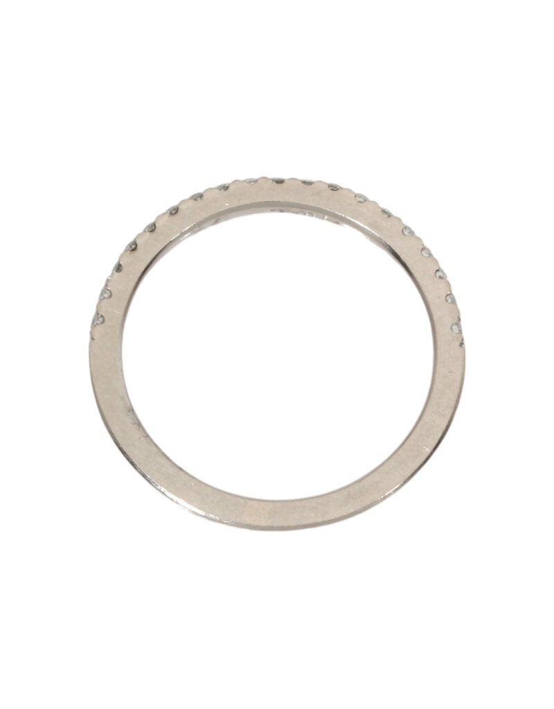 Tura Sugden Half Eternity Diamond Band in 18k Palladium White Gold