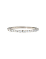 Tura Sugden Half Eternity Diamond Band in 18k Palladium White Gold