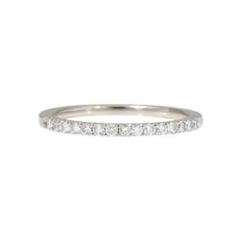 Tura Sugden Half Eternity Diamond Band in 18k Palladium White Gold