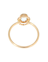 Tura Sugden Oval Rose Cut Lab Diamond Solitaire Ring in 18k Rose Gold