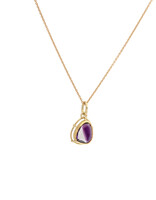 Tura Sugden Amethyst Pendant in 22k and 18k Yellow Gold