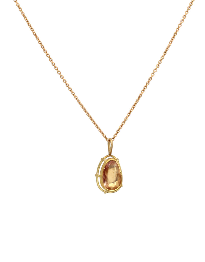 Tura Sugden Pink Spinel Necklace in 22k and 18k Yellow Gold