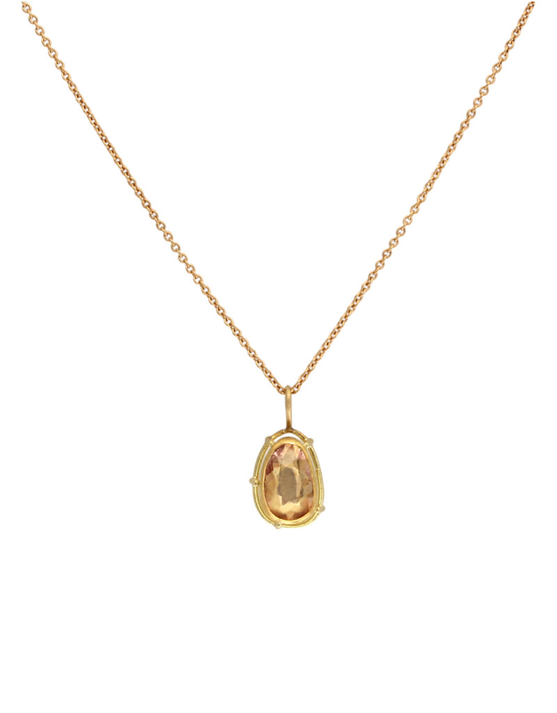 Tura Sugden Pink Spinel Necklace in 22k and 18k Yellow Gold