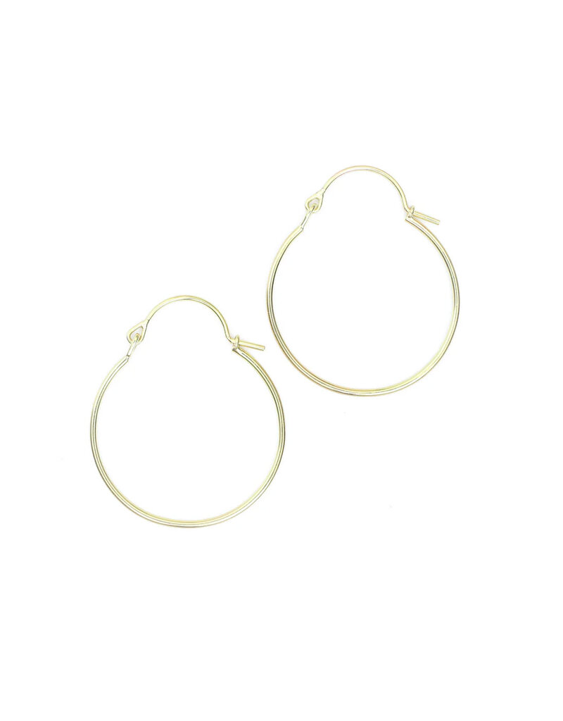 Tura Sugden Small Valance Hoop Earrings 18k Yellow Gold