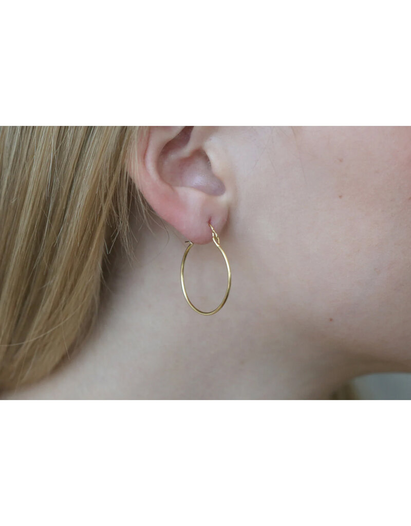 Tura Sugden Small Valance Hoop Earrings 18k Yellow Gold