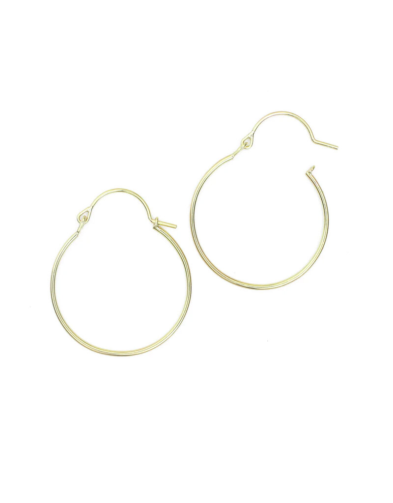 Tura Sugden Small Valance Hoop Earrings 18k Yellow Gold