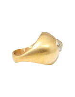 Domu Ring in Bronze with Grey Rosecut Diamond in 18k Palladium White Gold