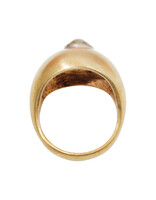 Domu Ring in Bronze with Grey Rosecut Diamond in 18k Palladium White Gold